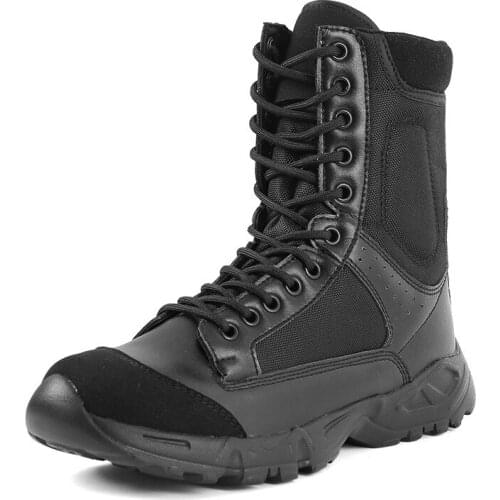 2021 Mens Boots Outdoor Hiking Tactical Boots Non-slip Wear-resistant Breathable Hole Hollow Tough Guy Desert Boots