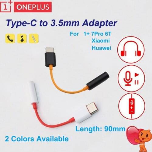 Original Oneplus USB Type-C To 3.5mm Earphone Jack Adapter Aux Audio For Oneplus 7 USB-C Music Converter Cable Oneplus 6T 7 Pro