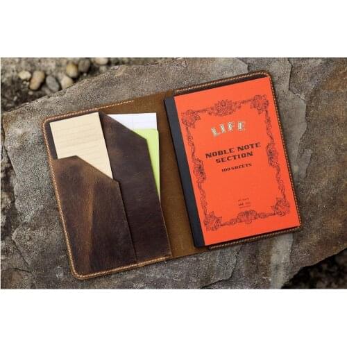 Personalized real genuine leather cover case sleeve for Life Noble Note notebook A5 size