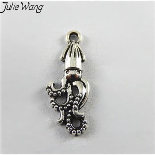Julie Wang 100pcs/pack Single Hanging Cute Squid Baby Model Pendant Jewelry Accessories For Girlfriend Birthday Present