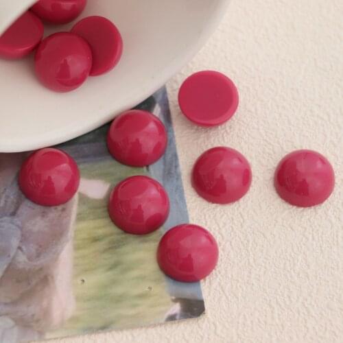 10 PCS 16mm Fashion Style Resin Half Round Connectors Charm DIY Handmade Accessories For Jewelry Making