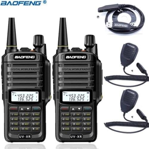 2Pcs Baofeng UV-XR 10W High Power Portable Walkie Talkie Ham radio set Handheld 10KM Long Range Two Way Radio uv-9r uv9r plus