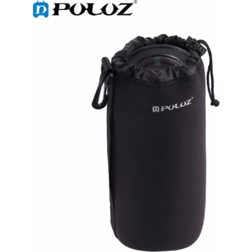 PULUZ Portable Neoprene SLR Camera Lens Carrying Bag Pouch Medium with Hook Size XXL (27x10cm)