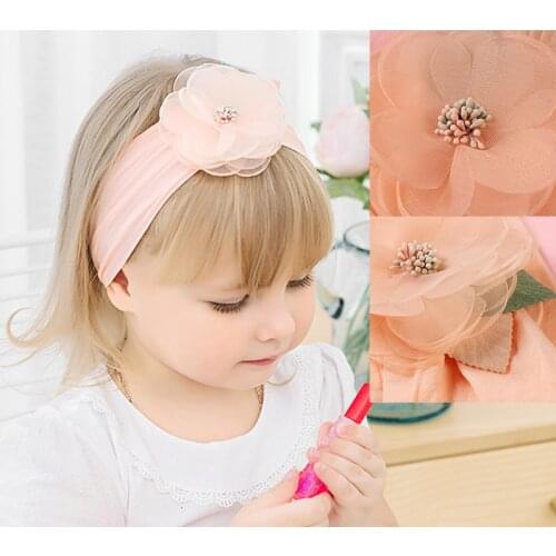 2pcs/lot Fashion Kids Girls Newborn Lace Flower Leaves Headband Headband Wedding Photo Props Princess Hair Accessories