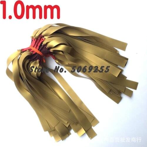 10pcs 1mm Thickness Rubber Band Slingshots Natural Latex Orange Flat Elastic Resilient Tube For Tactical Slingshot Catapult