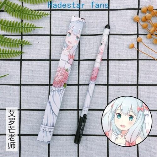 10 sets/lot Anime Eromanga Sensei Gel pen Yamada Elf Izumi Sagiri Ballpoint Pen 0.5 Black refill Pens toy