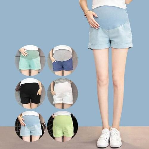 Maternity Pants Shorts 2018 Summer Thin Abdominal All-match High Elastic Pregnant Women Clothes Go Out Holiday