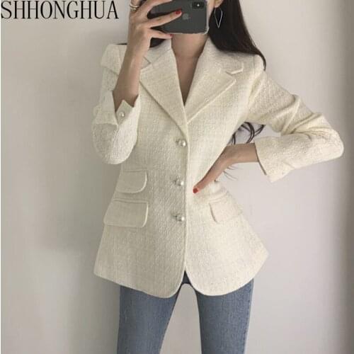 SHTONGHUA Women's Tweed Blazers