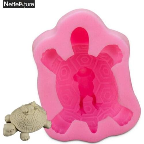 Silicone Turtle Shape Fondant Mold Embossing Dies Sugar Art Tool DIY Cake Decorating Tools Pudding Mousse Jelly Ice Cube Teay