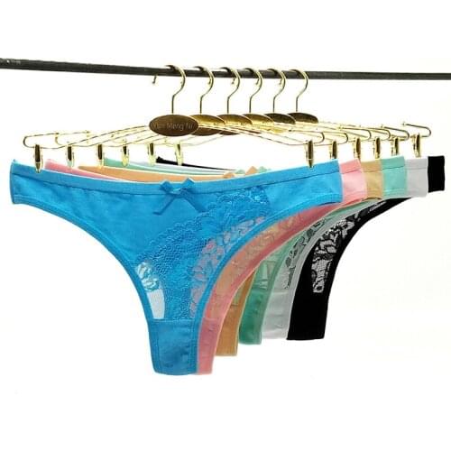 Panties For Women 6pcs/lot Lace Womens Underwear Sexy G String Thongs Floral Seamless Sexy Panties Lingerie Bragas Mujer
