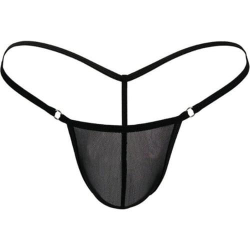 Mens panties sexy underwear men underpants gay micro Thongs tanga Solid color Transparent String simple classic Fun Breathable