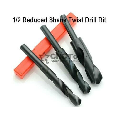 1/2 inch Dia Reduced Shank HSS Twist Drill Bit 12mm-17.5mm Blade For Bore Machining Black High Quality (12/13/14/15/16/17mm)