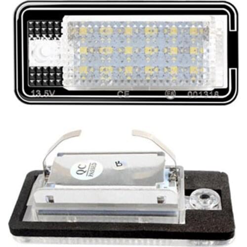 2pcs 18 LED 6500K License Number Plate Light Lamp For A3 S3 A4 S4 A6 C6 A8 S8 Q7 B36B