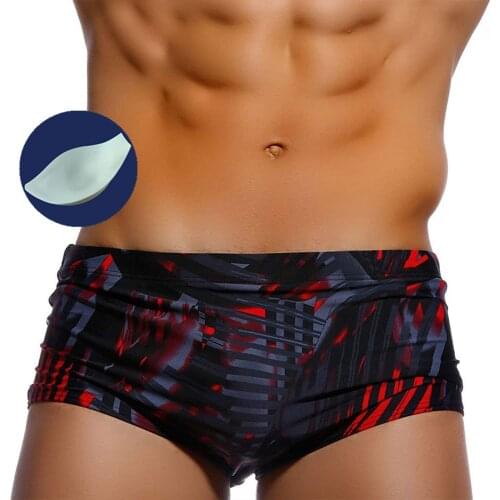 2021 Sexy Push Up Pad Swimsuit Man Mens Swimming Trunks Men Swimwear Bikini Mens Swim Shorts Beach Surf Wear Mens Bathing Suit