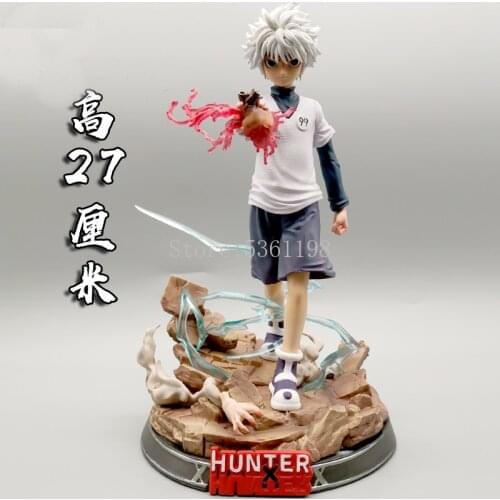Hunter x Hunter Anime Figure Gon Freecss & Killua Zoldyck PVC Action Figure Gon Freecss Figure Killua Zoldyck Model Doll 27cm