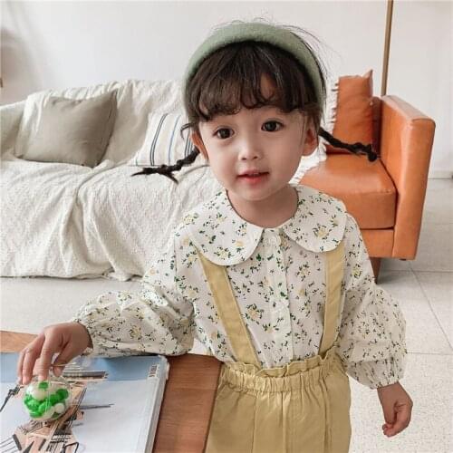 2 3 4 5 6 Years Toddler Girl Shirts Spring Autumn Flower Print Long Sleeve Tops For Girls Kids Clothing 2020 Baby Girl Shirt New