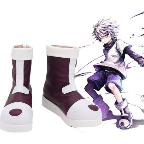 Hunter X Hunter Killua Zoldyck Cosplay Boots Shoes Halloween Carnival Prop Custom Made Any Size