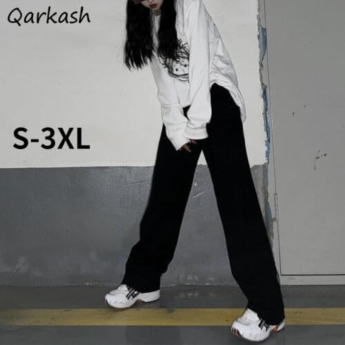 Pants Women Minimalist Full Length Classic All-match College Basic Popular Empire Oversize S-3XL Daily Hot Sale Female Bottom