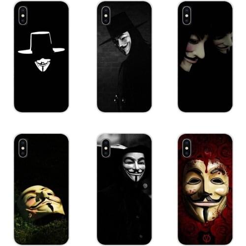 For Samsung A10 A30 A40 A50 A60 A70 Galaxy S2 Note 2 3 Grand Core Prime Accessories Phone Shell Covers Guy Fawkes Anonymous Mask