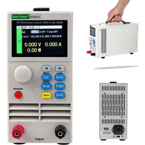 ET5410 ET5411 ET5420 Electrical Load 150V 40A/15A 400W Professional Programmable Digital DC Load Battery Tester Load Meter