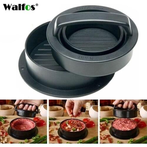 Walfos Hamburger Maker Hamburger Press Round Shape Non-Stick Chef Cutlet Hamburger Meat Beef Grill Burger Press Patty Maker Mold