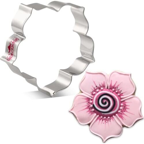 KENIAO Kapok Flower Cookie Cutter For Mothers Day Party - 8.8 x 9 CM - Biscuit Fondant Cutter - Stainless Steel