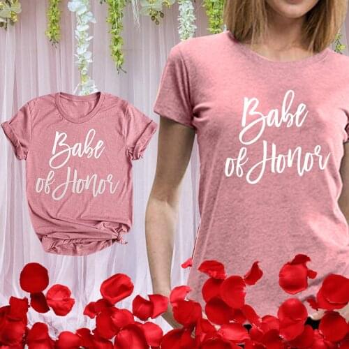 Bride Bachelorette Party Tees Brides Team Maid Of Honor Summer Women T-shirt Casual Wedding Female Tops Camisetas Mujer d6