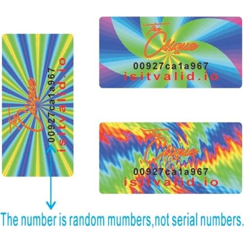 Hologram Holographic Stickers anti-counterfeiting hologram label sticker with random numbers