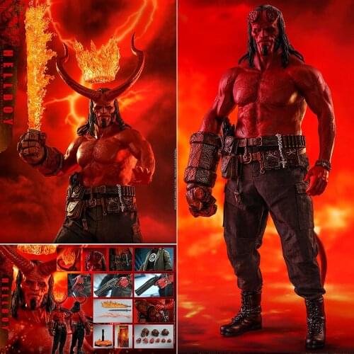 Hot Toys MMS527 1/6 Hellboy Collectible Figure Model 12'' Male Soldier Action Body Doll Full Set Toys for Collection