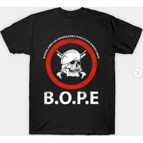 BOPE Brazil Polices Special Forces Men T-Shirt Short Casual 100% COTTON O-Neck Mens T Shirts