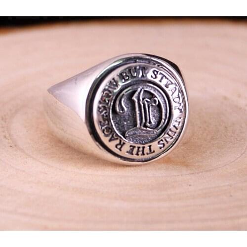 100%925 Sterling Silver Ring Japan and South Korea brand to do the old man and woman ring jewelry lovers ring