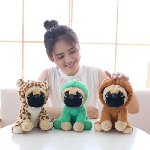 20cm Stuffed Plush Puppy Dog Animal Clothes Doll Toy Kids Gift Prize Claw Filler Doll Short Plush Pillow Cusion For Children