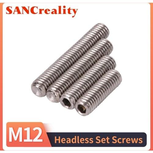 Sainless Steel Hexagon Socket Flat End Set Screw M6 M8 M10 M12 Headless Machine Meter Screw Top Screw Set Screw