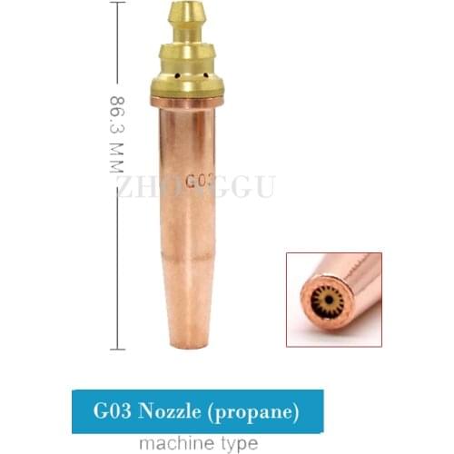 10pieces Per Lot G03 Nozzle Flame Cutting Consumable Gas Cutting Metal Automatic Machine Torch Tips Suitable for Propane