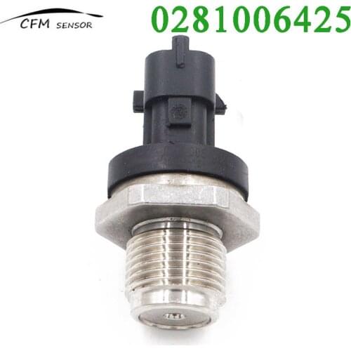 New Brand 0281006425 Fuel Rail Pressure Sensor For Dodge Cummins Diesel 5.9L Replace