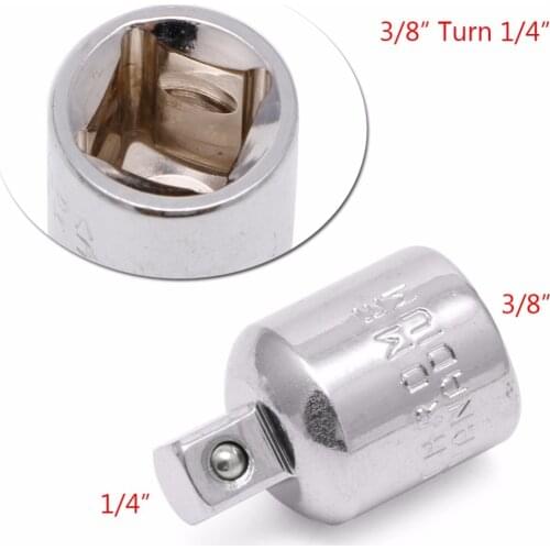 OOTDTY 3/8" Convert To 1/4" Ball Lock Ratchet Socket Adapter Reducer Converter Tool anahtar takimlari torque wrench ratchet