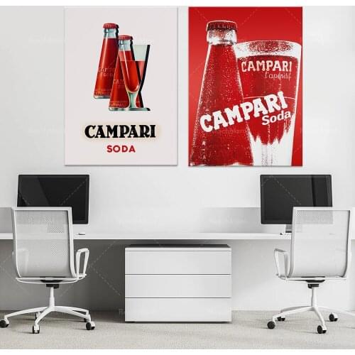Affiche de téléchargement numérique de publicité rétro Campari Soda Impression de Campari amer