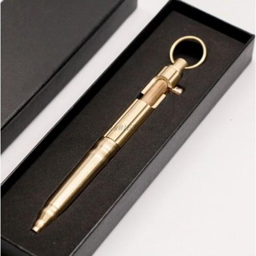 Practical Bolt Action Type Retro Ballpoint Pen Writing Tool Unique Design School Office Stationery Gifts