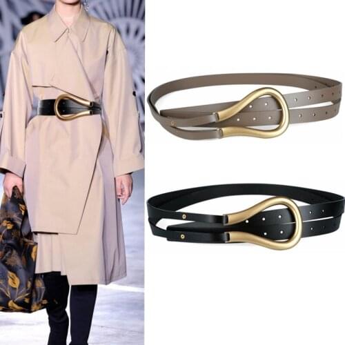 TVVOVVIN Belts Metal Circle PU Leather Holes Wide Cross Body Belt Gold Six Colors Girl Female 2020 NEW FASHION Women I8R2