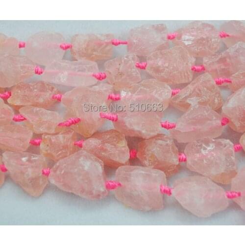 15.5" Length/1 string Nature Rough Rosee Quartz Stone White Crystal Lapis Lazuli Amethystts Luxury Necklace Accessories 30-40mm