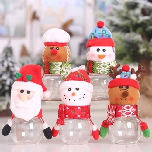 Christmas Gift Bags Candy Jar Storage Bottle Santa Bag Sweet Christmas Candy Bag Boxes Child Kids Gifts New Year 2020 Navidad