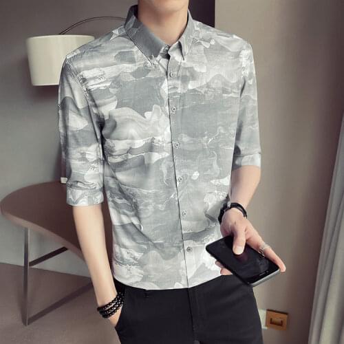 Shirt 2021 Summer New Korean Slim Fit Sleeve Versatile Tidal Current Hot Sale Recommend Streetwear