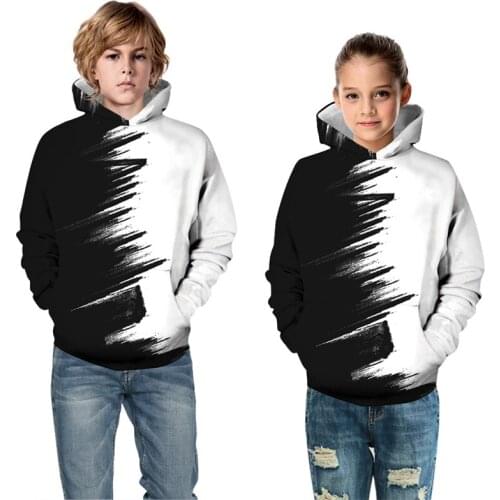 Family Matching Outfits Autumn Winter Landscape Print Hoodie Parent Child Pullover Sportswear Father Mother Kid Boy Girl Clothes