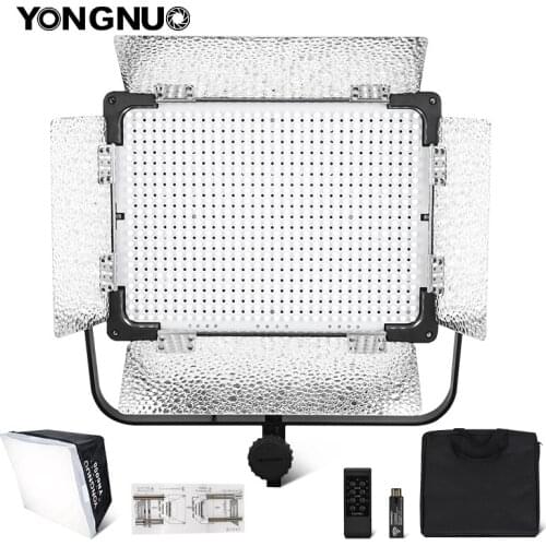 YONGNUO YN6000 3200K-5500K 50W 600 LED Video Light Pro Photography Lamp Large Light Board with Softbox for Studio Makeup Vlog