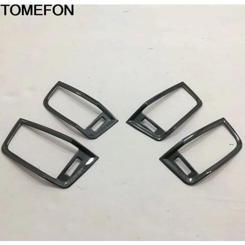 TOMEFON For Skoda Karoq 2017 2018 2019 Front Air Condition Control AC Vent Outlet Cover Trim Interior Accessories StainlessSteel