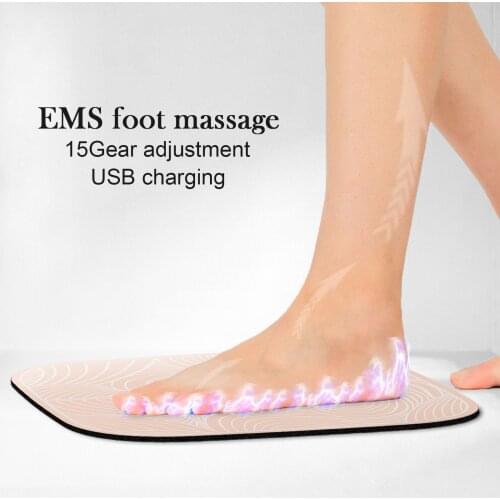 EMS Foot Massage Electric Intelligent Foot Massage Cushion Pulse Acupuncture Improve Blood Circulation Massage Mat Pedicure Pad