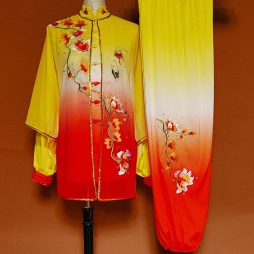 Wushu taichi taiji clothes changquan uniform Martial arts competition clothing embroidered kungfu nanquan taolu clothes uniform