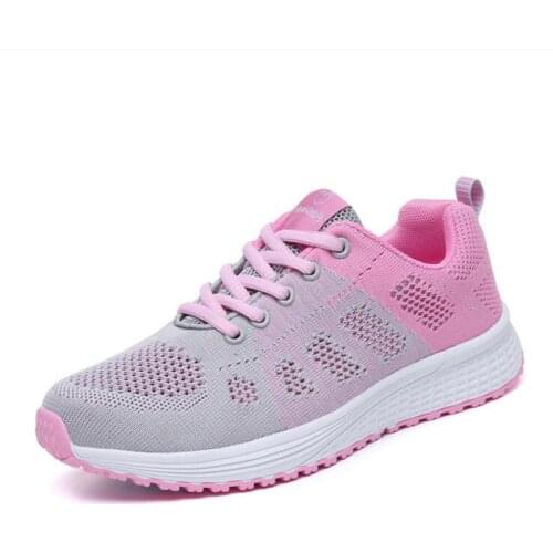 Women Leisure Sneakers Outdoor Mesh Soft Bottom Sport Shoes Vintage Solid Breathable Shoes Sneakers Women Zapatos Mujer C8281