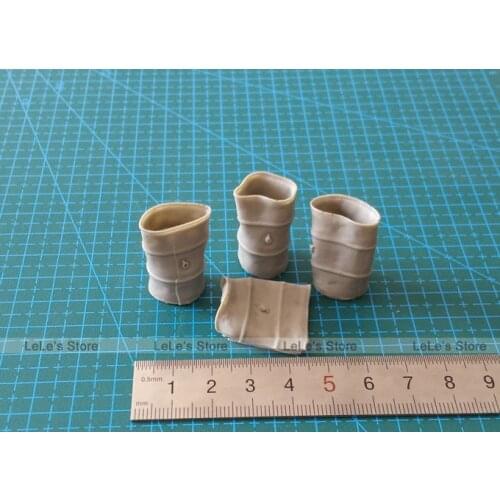 1/35 Resin Soldier Scene Accessories Abandoned old oil drums 200L (4 Pcs)