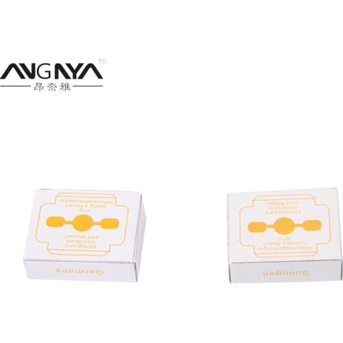 1Box 100Pcs High Quality Solingen Germany Remover Foot Rasp Stainless Steel Blade Pedicure Tools For Feetheel Hard Dead Skin